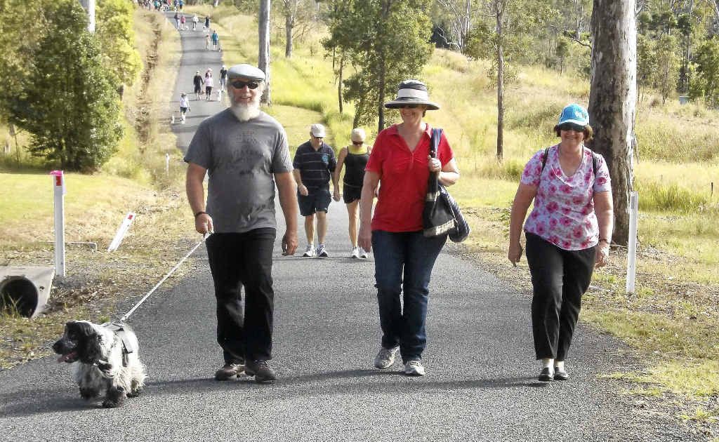 Fifty pooches were escorted on Sunday’s Million Paws Walk by about 100 dog lovers. Fifty pooches were escorted on Sunday’s Million Paws Walk by about 100 dog lovers.